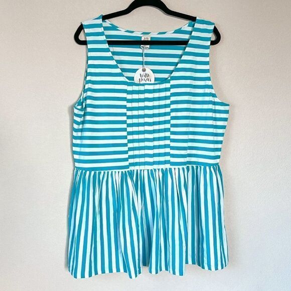 NWT! Wildflowers Women's Striped Shirt, Size XXL - Picture 1 of 3